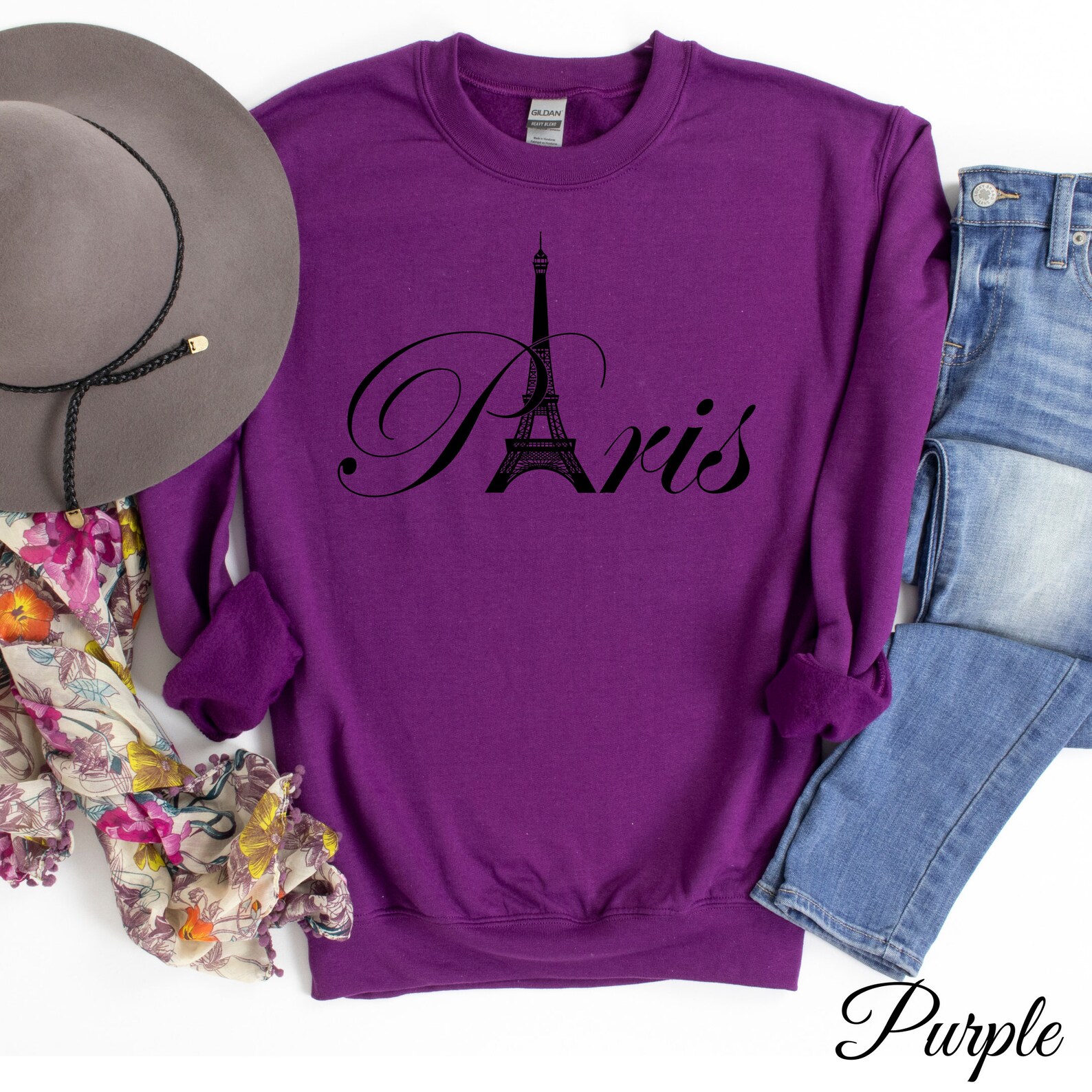 Paris Sweatshirt, Graphic Sweatshirt, Eiffel Tower Sweater, French