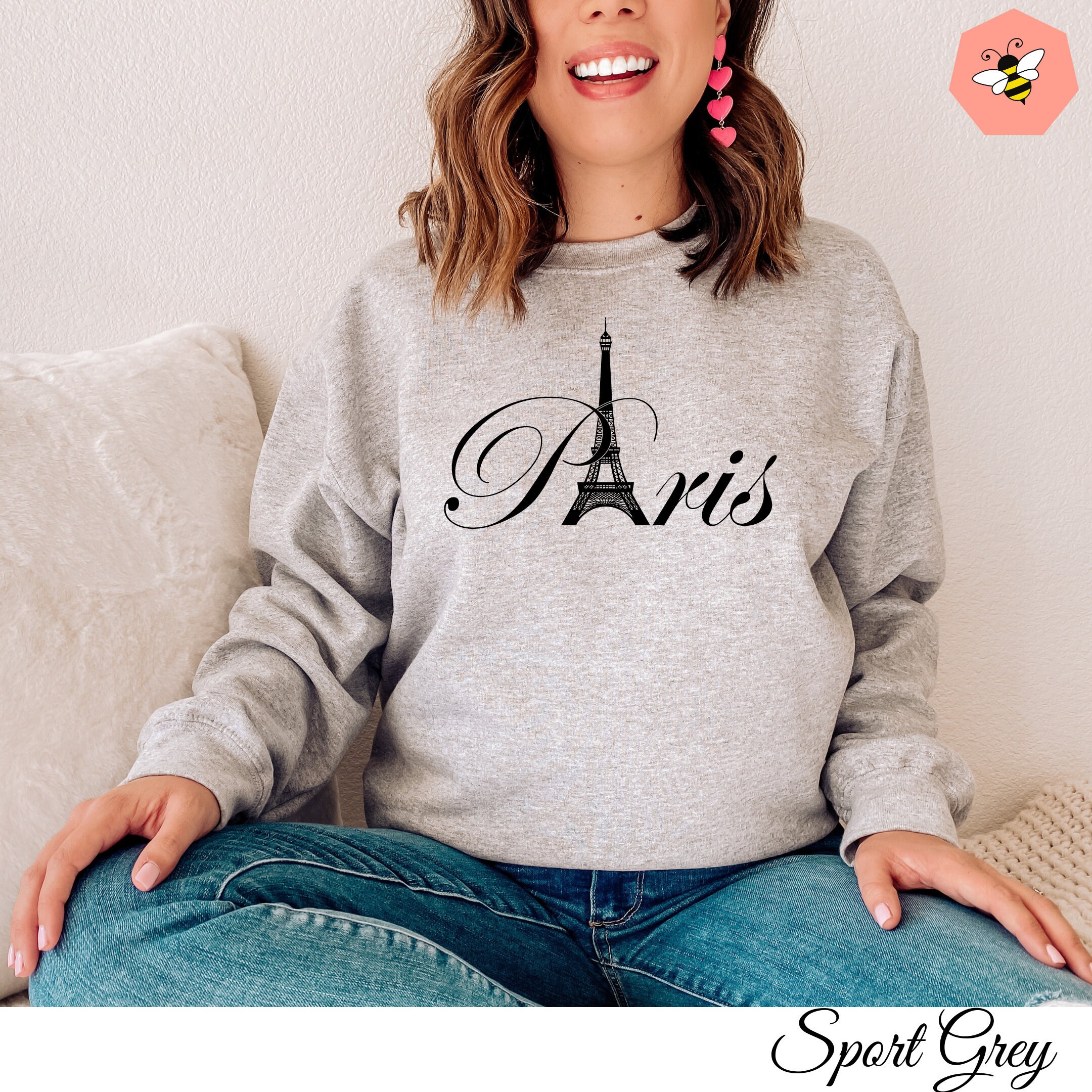 Paris Sweatshirt For Women AMI Alexandre Mattiussi: Red 'Ami Paris