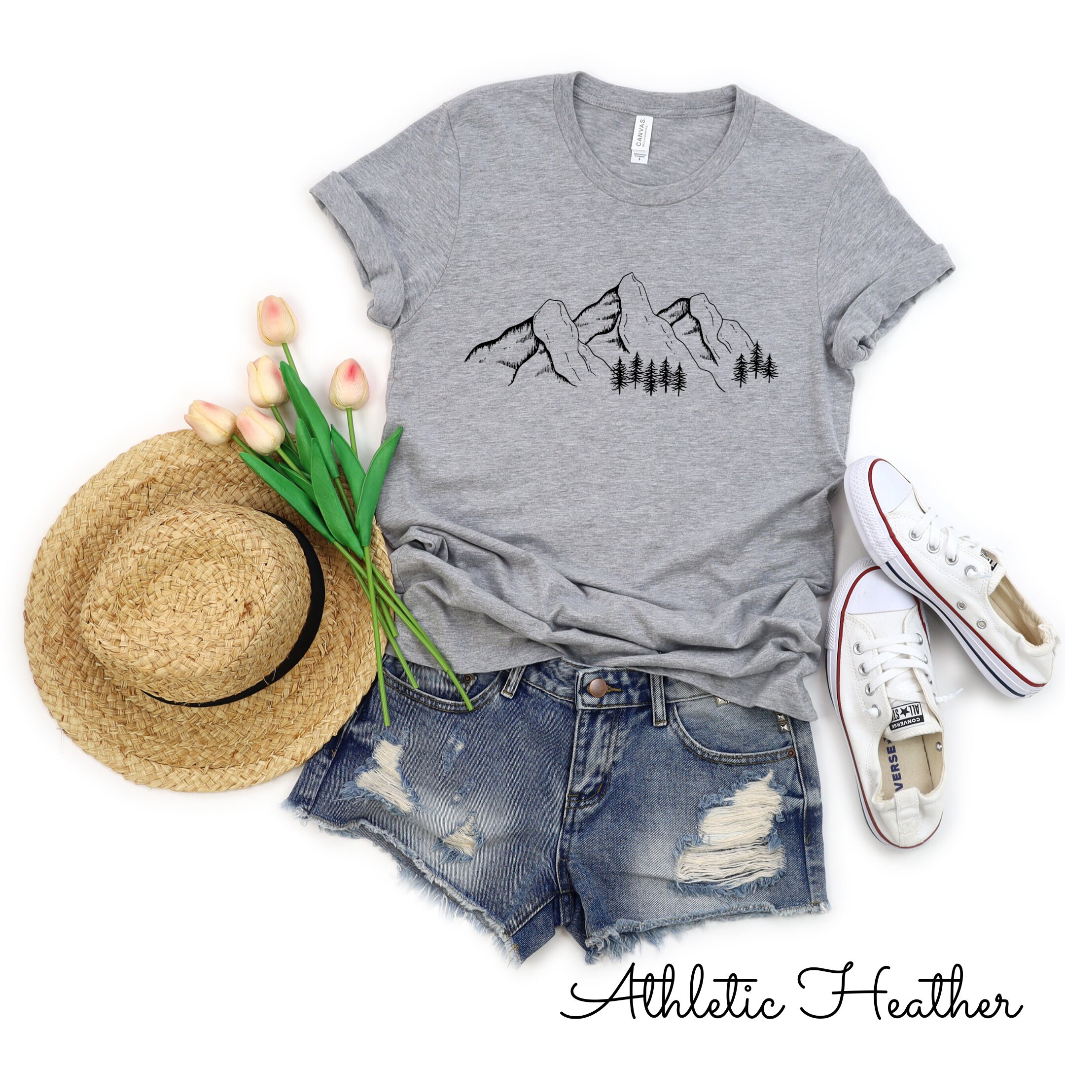 Mountain Shirt Women's Nature Tee Hiking Shirt Camping Etsy UK