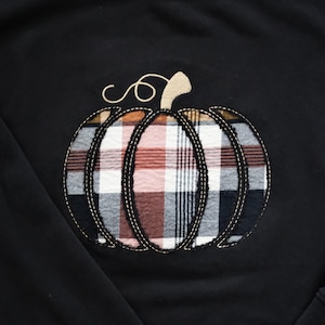 Umgekehrte Applikation Kürbis Maschinenstickerei Herbst Halloween Herbst - 3 Größen (Digitaler Download)