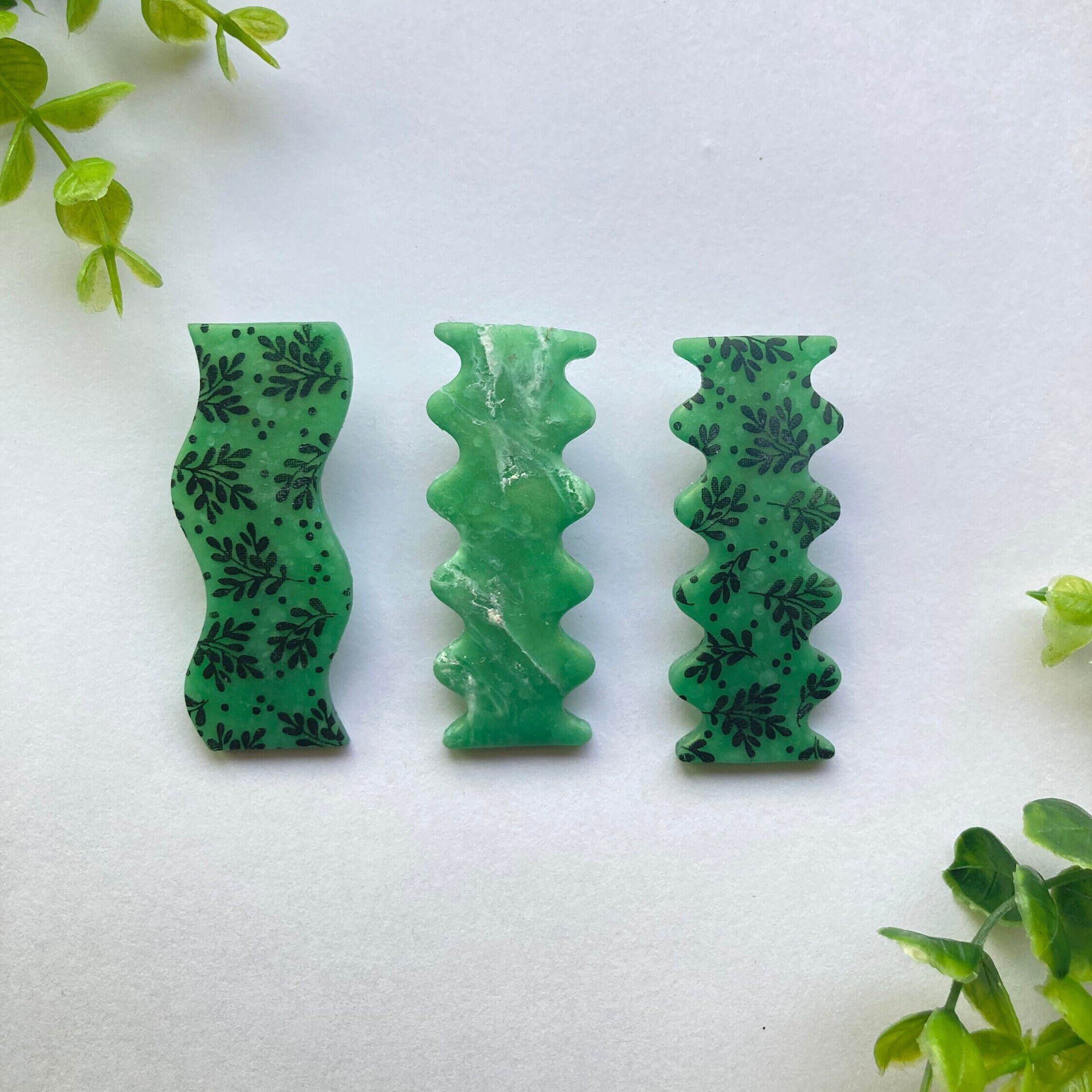 Jade Barrette Jade Collection, Handmade Clay Barrette, Hair Clips