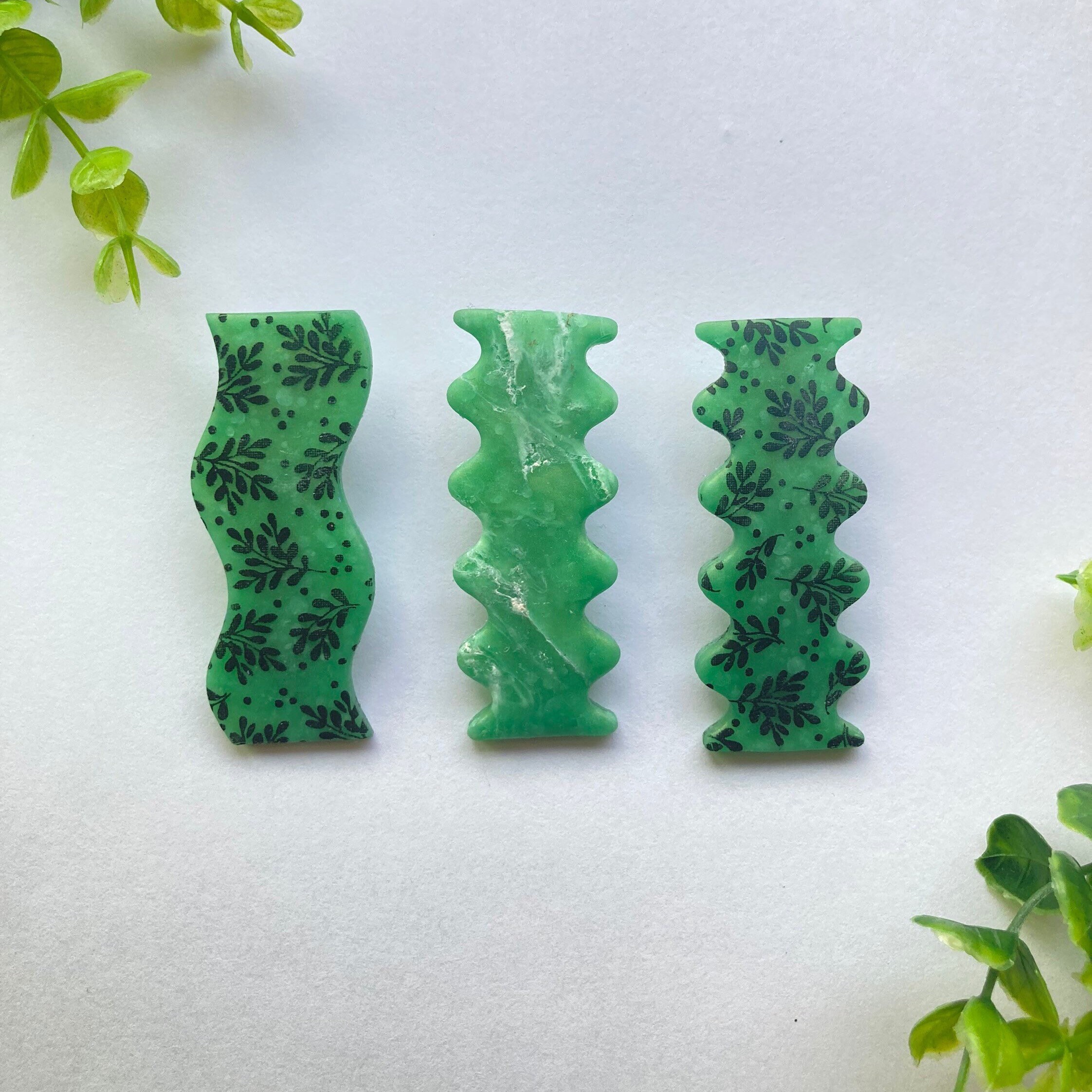 Jade Barrette Jade Collection, Handmade Clay Barrette, Hair Clips