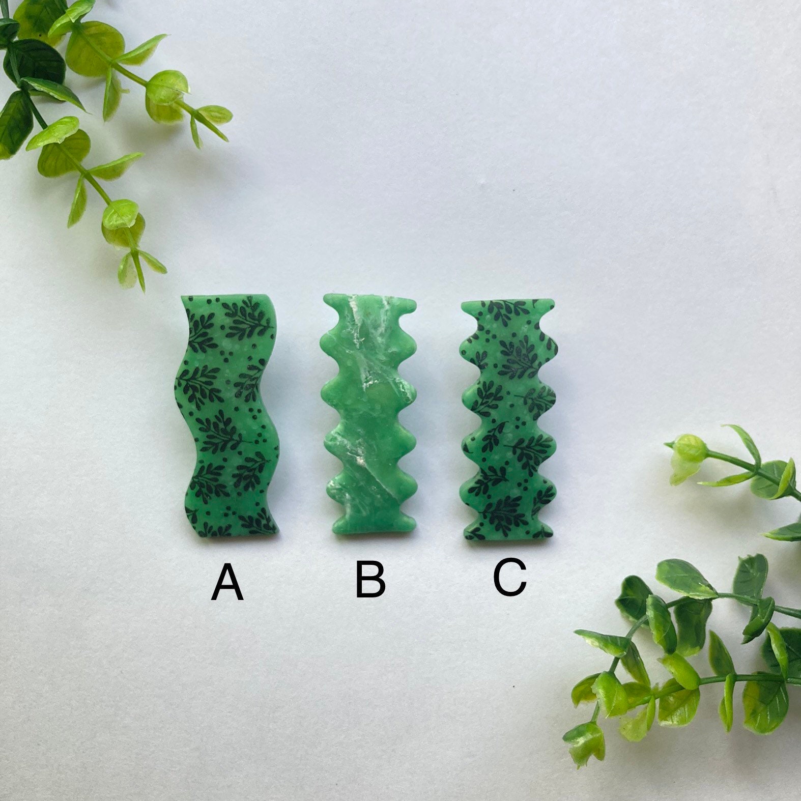 Jade Barrette Jade Collection, Handmade Clay Barrette, Hair Clips