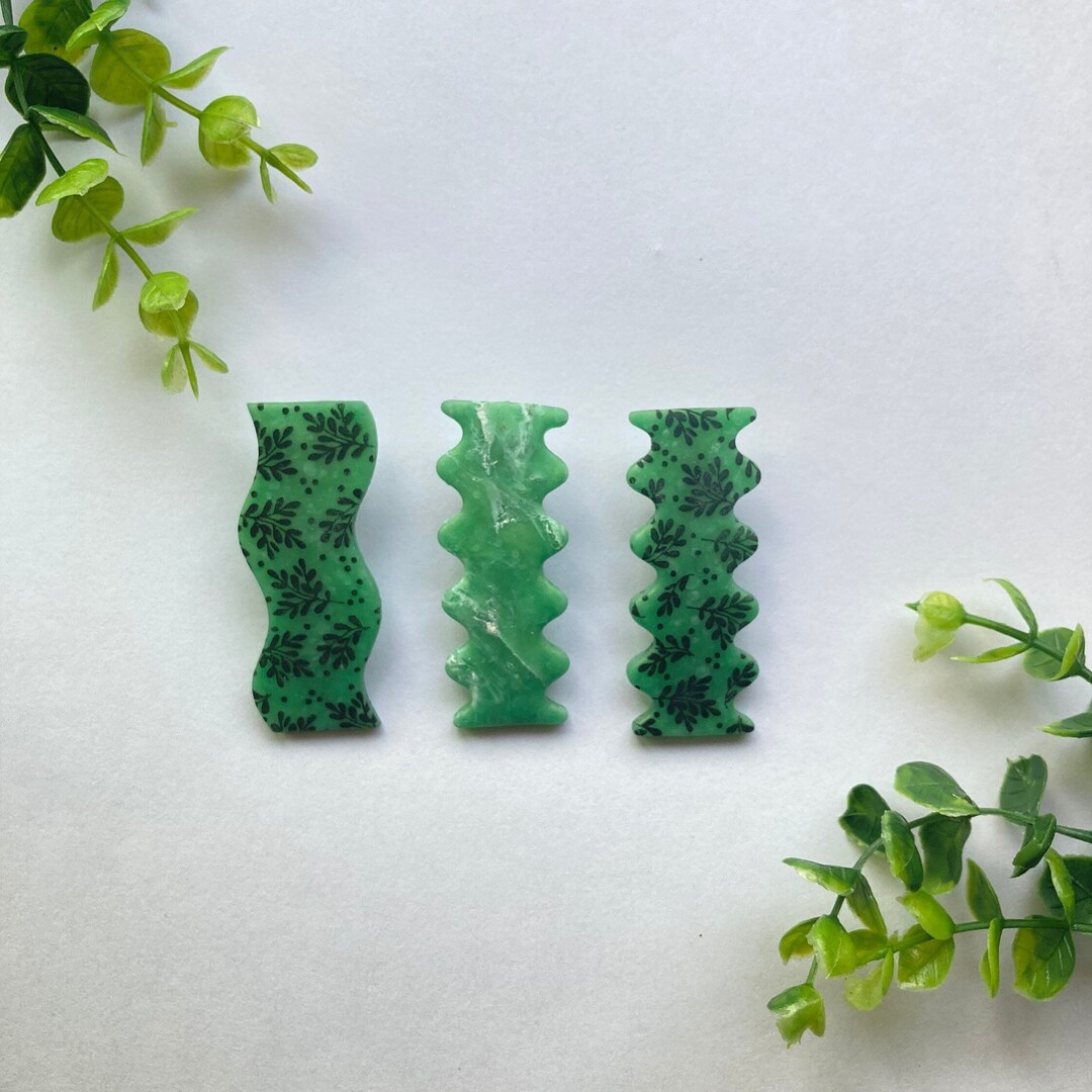 Jade Barrette Jade Collection, Handmade Clay Barrette, Hair Clips