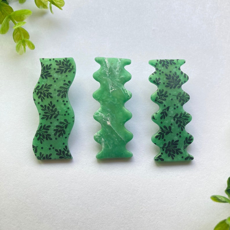 Jade Barrette Jade Collection, Handmade Clay Barrette, Hair Clips