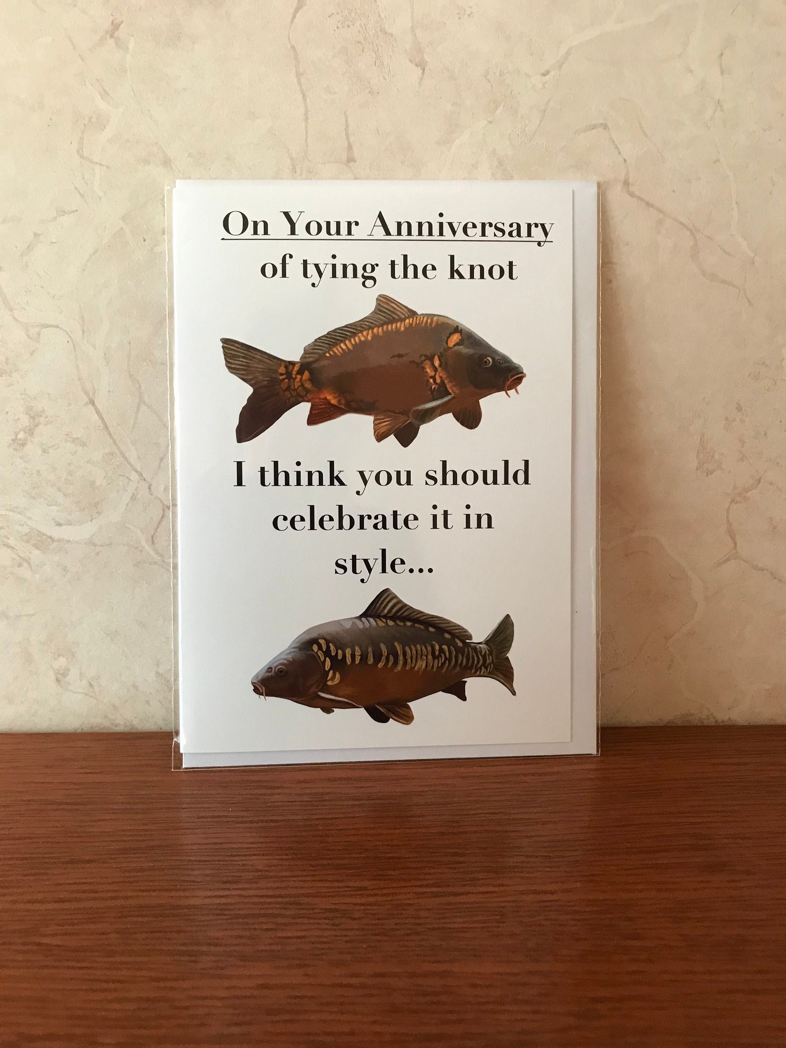 Fun Fishing Anniversary Card Ideal for Fisherman or Angler Etsy UK