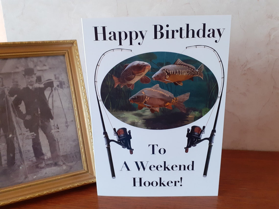 Fun Funny Fishing Birthday Card for the Fisherman to the Etsy