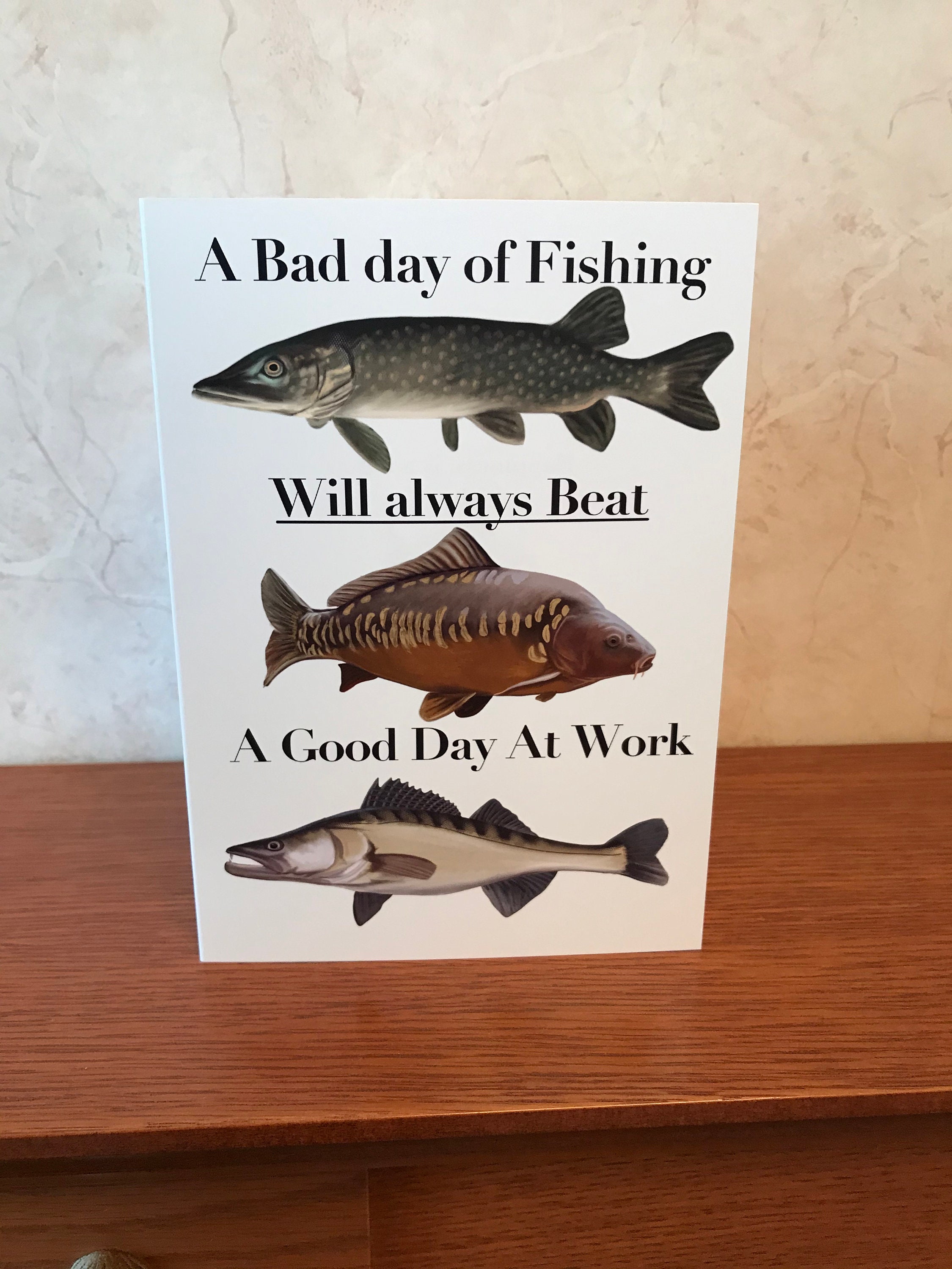 Funny Fishing Birthday Card for Fisherman Angler Husband | Etsy