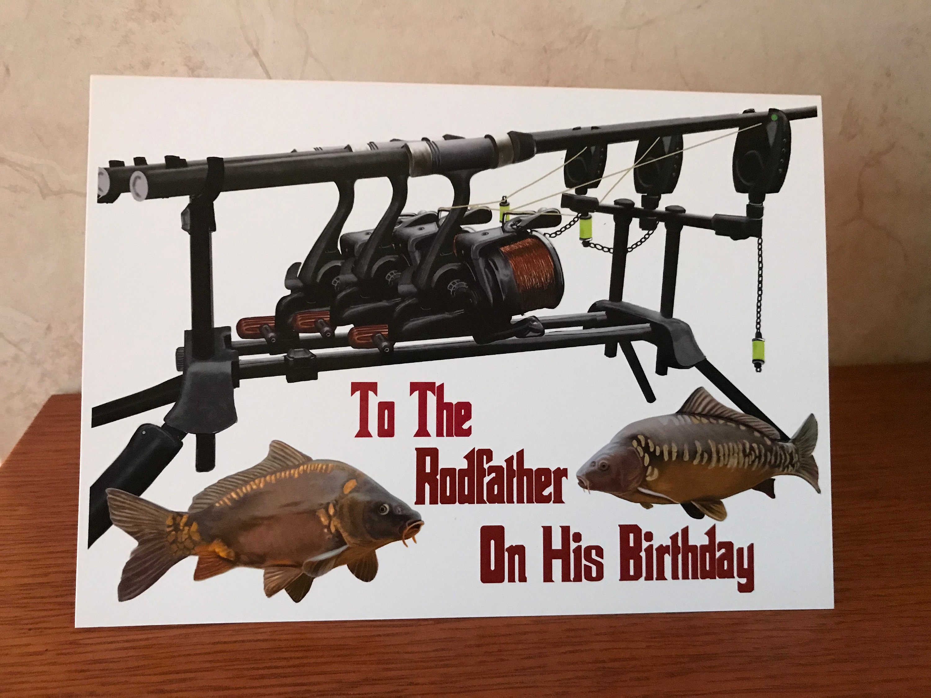 Fun Funny Fishing Birthday Card for Carp Angler the Rodfather - Etsy ...