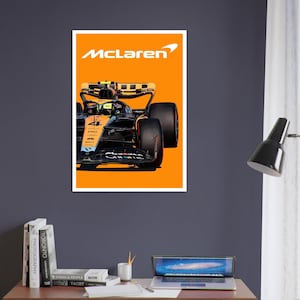 Lando Norris McLaren F1 2023 F1 Poster/ Formula 1 / Car Art / Unframed