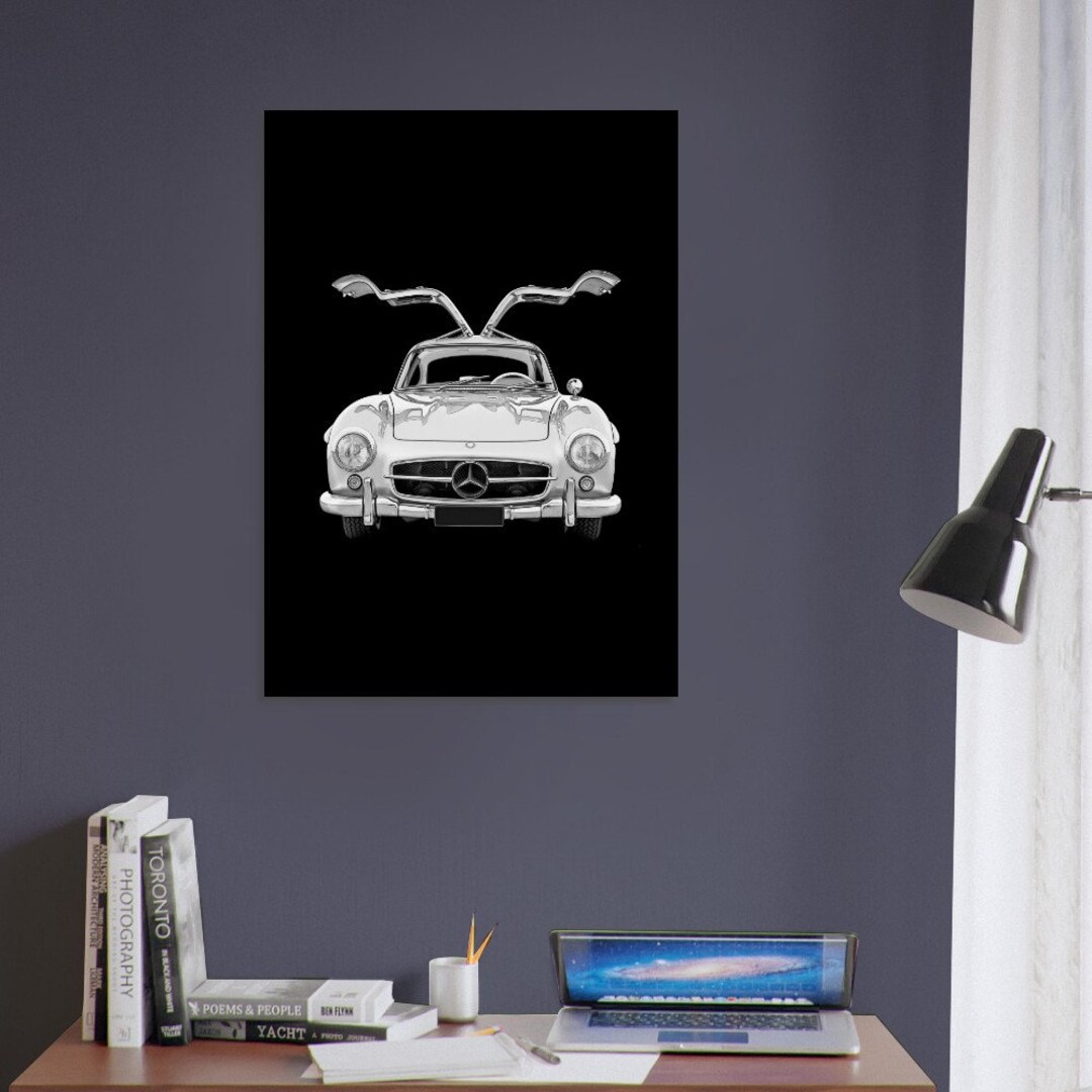 Mercedes 300 SL Gullwing / Classic Car Poster / Car Art / Unframed - Etsy