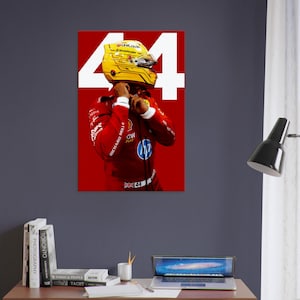 Limited Edition of 44 Sir Lewis Hamilton Ferrari F1 2025 Canvas /  60x90 cm / 24x36″