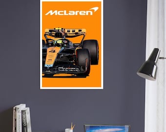 Lando Norris McLaren F1 2023 F1 Poster/ Formula 1 / Car Art / Unframed