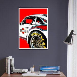 Martini Porsche 935 Classic Racing Car Poster, / Porsche Poster / Automotive Art / Car Art / Wall Art / UnFramed