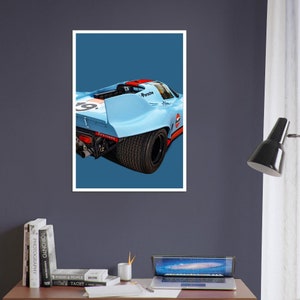 Gulf Porsche 917 Classic Racing Car Poster, / Porsche Poster / Automotive Art / Car Art / Wall Art / UnFramed