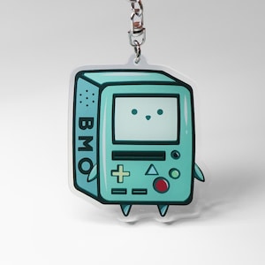 Adventure Time Inspired Keychain | BMO Fan Art | Cute Acrylic Keychain