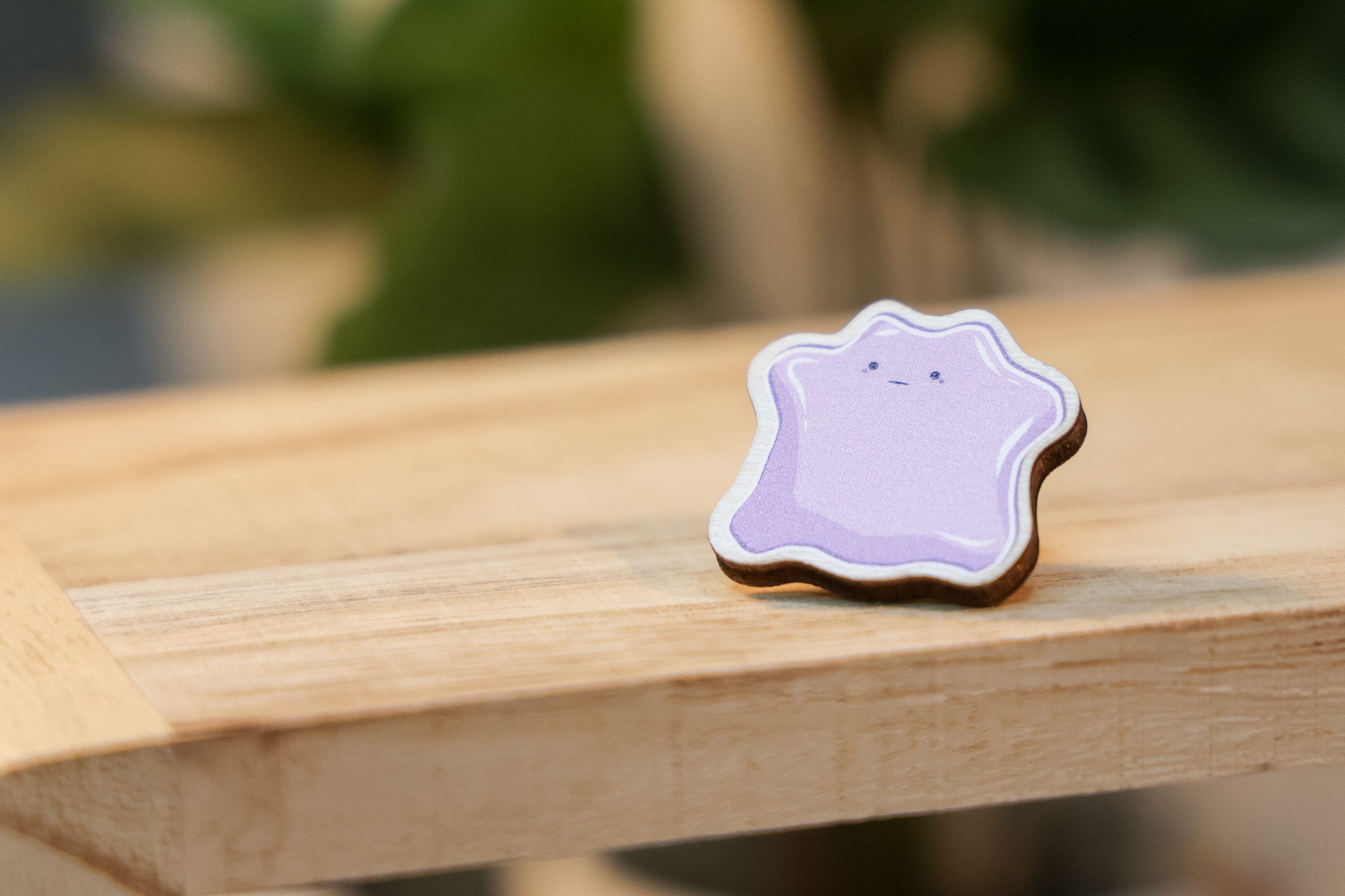 Ditto Pin Pokémon Inspired Ditto Fan Art Wooden Pins Adorable Accessory - Etsy