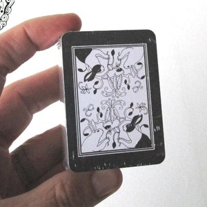 Descatalogado - Baraja de Tarot MINI Rabbit - Baraja de cartas con mini arte animal - SIN CAJA - Baraja de Tarot auténtica de Nakisha, holandesa, cartas de White Rabbit