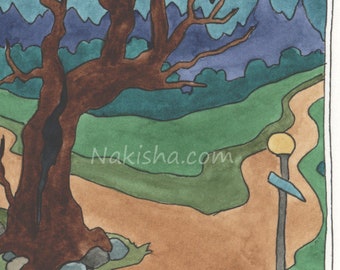 15 - Crossroads - Original Painting from Nakisha's Oracle