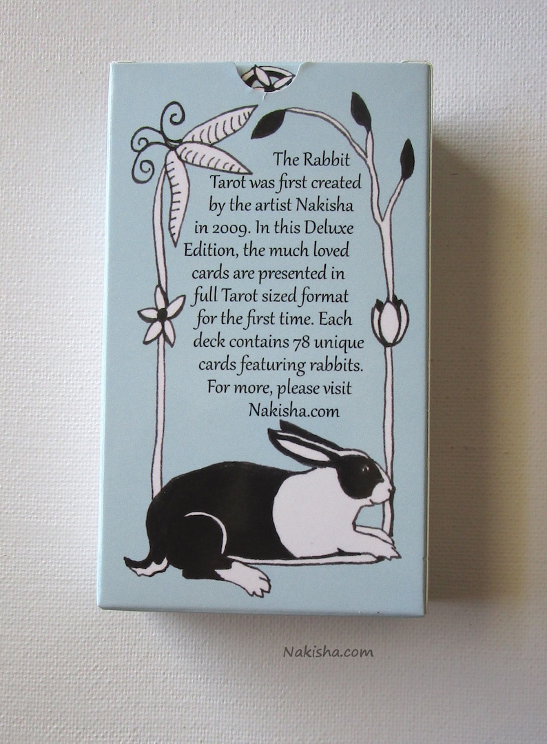 The Rabbit Tarot - Deluxe Version- Animal Art Card Deck from Original Art, Authentic Deck Direct from Artist, Bunny Lover Gift, Tarot Sized image 5