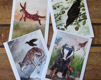 Vinyl Art Stickers - Art From The Badger's Forest Tarot