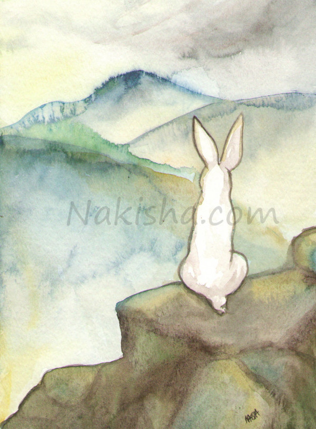 The Hermit From the Rabbit Tarot - Fine Art Print From Original ...