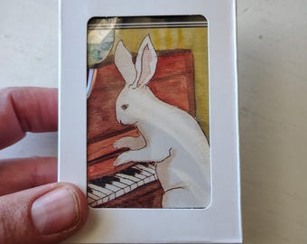 Open Box- Special Price -Rabbit Playing Card Deck with Original Bunny Art Illustrations, Unique Rabbit on Each Card