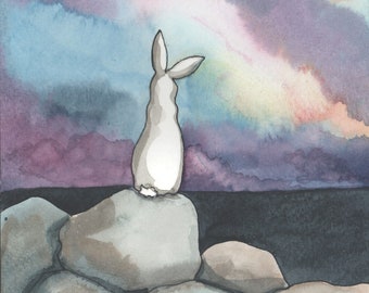 Solitary from the Rabbit Oracle - Fine Art Print