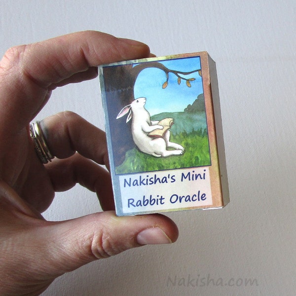 Nakisha's Mini Rabbit Oracle - Animal Art Card Deck, Rabbit Art Cards, Easy to Read, Authentic Oracle Deck by Nakisha, Cute Watercolor Art