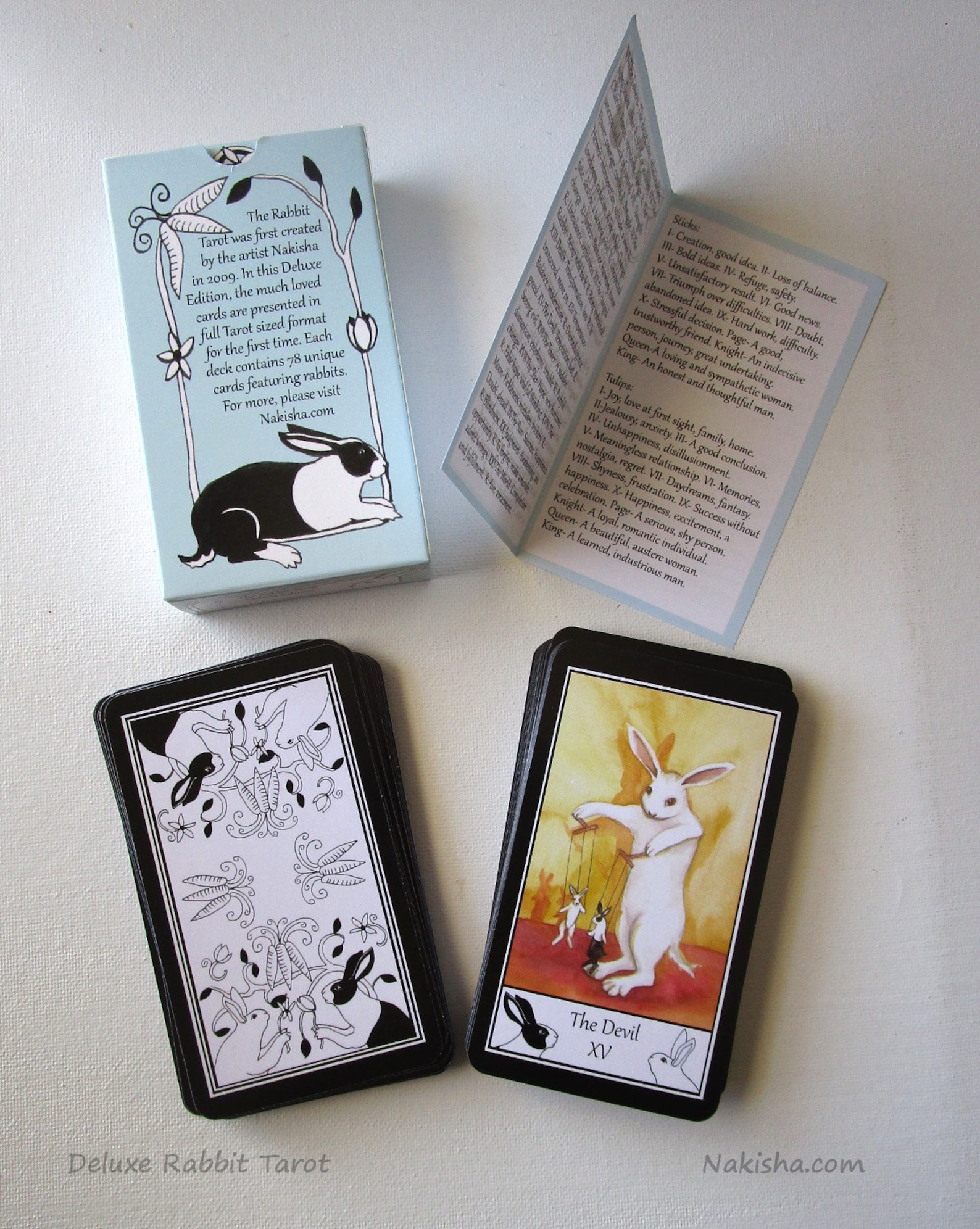 The Rabbit Tarot Deluxe Version Animal Art Card Deck | Etsy