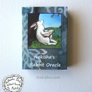 Nakisha のウサギのオラクル - 動物アートカードデッキ - ポーカーカードサイズ - オリジナルアートから作成された 52 枚のユニークなカード、アーティストによる販売、ウサギ好きへのギフト
