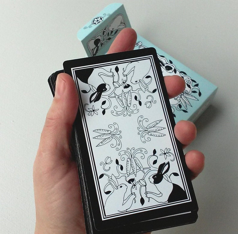 The Rabbit Tarot - Deluxe Version- Animal Art Card Deck from Original Art, Authentic Deck Direct from Artist, Bunny Lover Gift, Tarot Sized image 7