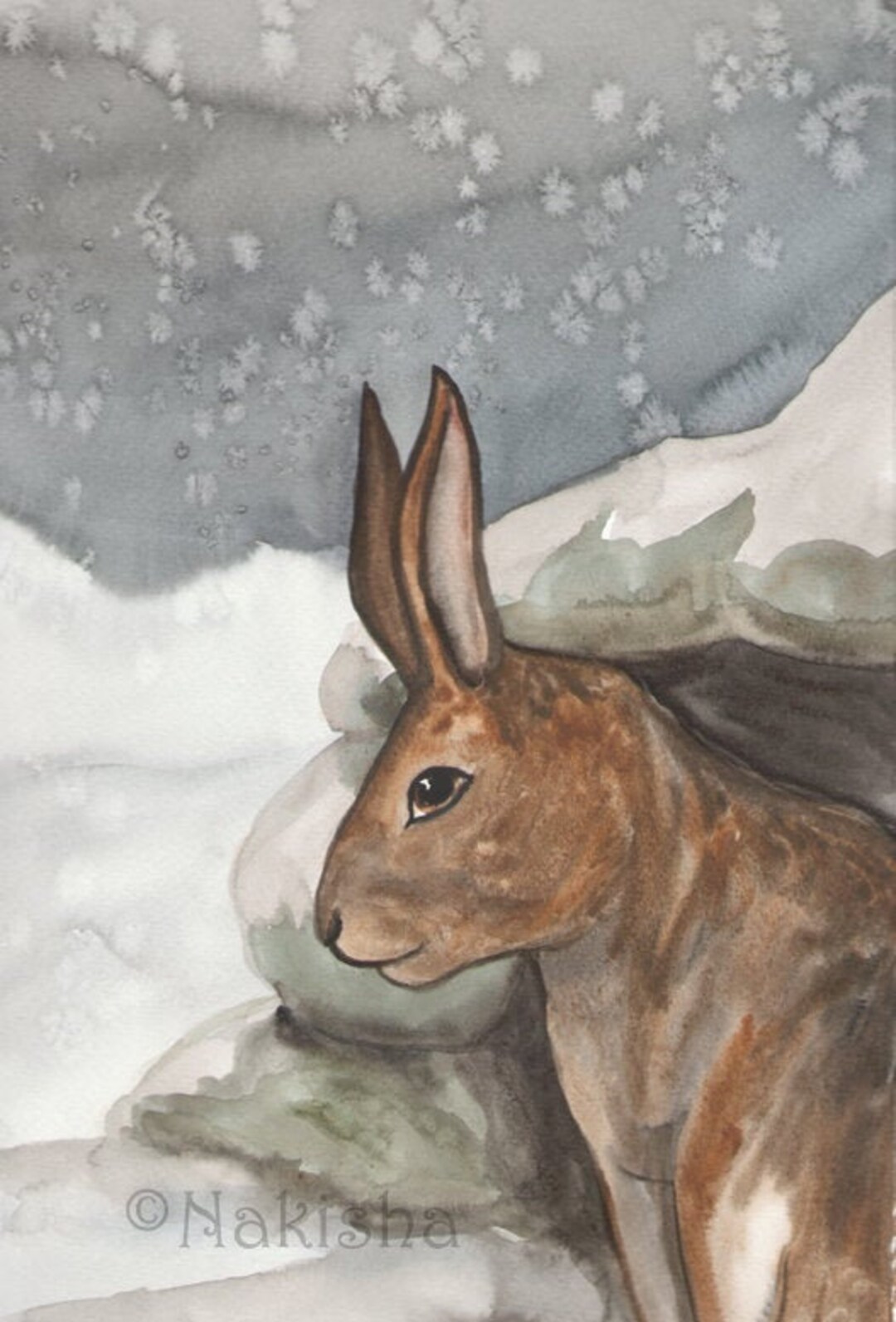 Original Art - the King of Rabbits - One of a Kind Watercolor Rabbit ...