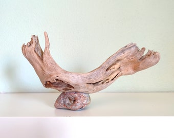 Petite Driftwood Sculpture Made with Natural Beach Materials/Coastal Sculpt for Tabletop Decoration/Natural Driftwood Sculpt from Greece