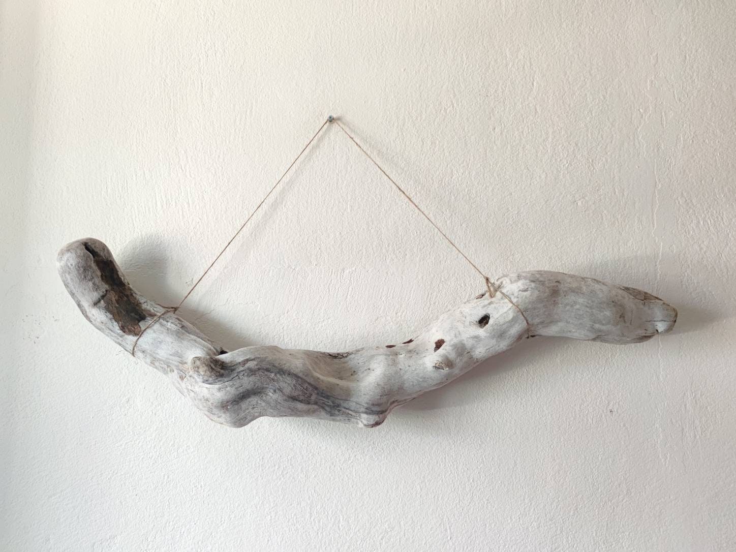 XL Thick White Driftwood Branch for Wall Decoration/naturally Shaped Wall  Driftwood Branch From Greece/driftwood Wall Hanging/rare Driftwood -  UK