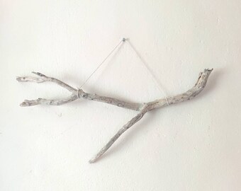 White Driftwood Branch for Wall/ Hanging Natural Driftwood for Decoration/ Wavy Shaped Driftwood Branch from Greece/ Wall Decor Driftwood