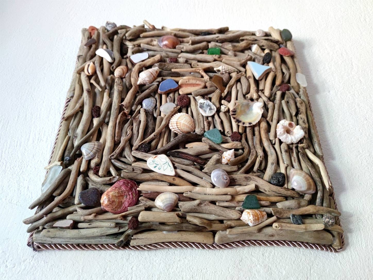 Greek Treasures Photo Frame for Tabletop/ Frame Decorated With Natural  Driftwoods, Seashells and Beach Stones From Greece/ Beach Decoration 