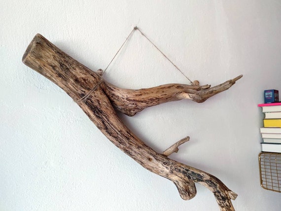 GORGEOUS Large Driftwood Branch With Waves and Shades for Wall -  UK