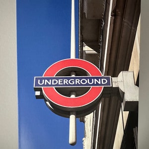 Carte de voeux - Images de Londres - Panneau du métro de Londres