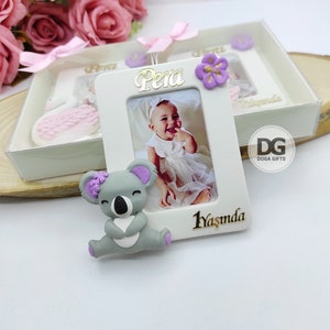 Koala Birthday Party Favors, Photo Frame Favor, Koala Ornament, First Birthday Favor, Koala Gifts, Birthday Souvenir, Birthday Favors Kids