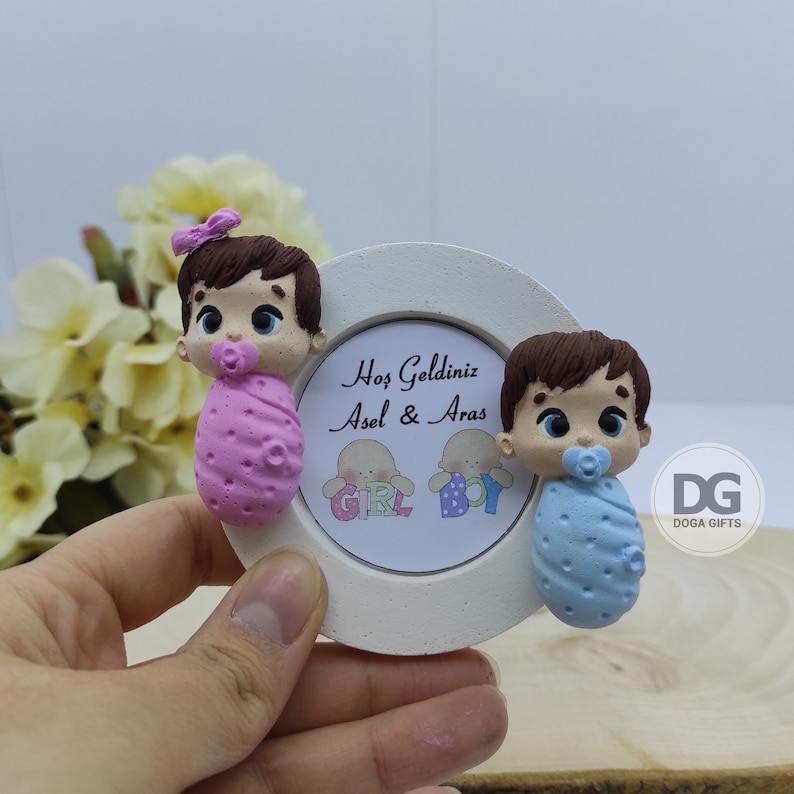 Twin Baby Shower Favors Guest Gifts Twin Baby Figurine Baby Etsy
