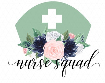 Sublimation PNG File, Nurse Squad, Nursing PNG, digital sublimation, Doctors PNG, Sublimation Download, Blush Pink Blue