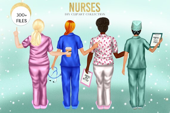 Nurses Clip art, DIY portrait, Custom Nurse Portrait Creator, Nurse Gift Ideas, Customizable Mug, Sublimation Design PNG, Doctor Clipart.