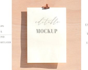 Maqueta de póster / Póster de pin de maqueta editable / Maqueta / Maqueta / Maquetas de impresión / Maqueta A4 / Maqueta de arte / Maqueta de fotografía / Plantilla de póster