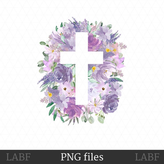 Purple Floral Cross Purple Floral Cross