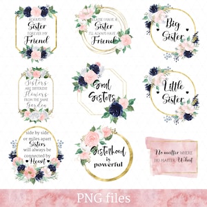 BUNDLE Sister Sublimation. PNG File,  Sister Quotes, Sister Birthday, Sublimation Download, Instant Download, Print and Cut.