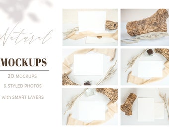 Paquete de maquetas de desnudos naturales / Maqueta minimalista / Maqueta de boda / Marco digital, Conjunto de maquetas de marcos, Paleta de colores neutros