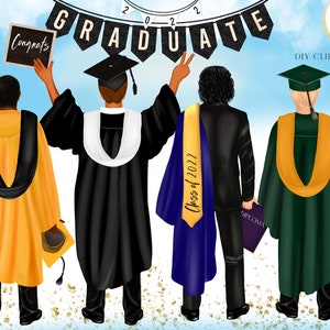 Graduation Clipart, Students Graduation, DIY portrait, Graduations Hat, School clipart, Gift Ideas, Customizable Mug, Sublimation Design PNG