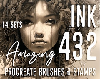 432 Ink Procreate Brushes: Metallic, Splatter, Wash (Brushset)