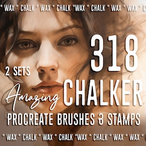 318 Chalk Brushes | Best Procreate Chalker Brushes | Drawing Set for iPad | stamps сhalk сharcoal sketching brush - CHALKER SET